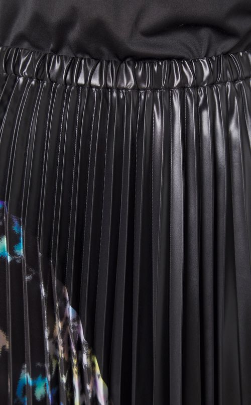 フラワープリント切替プリーツスカー卜