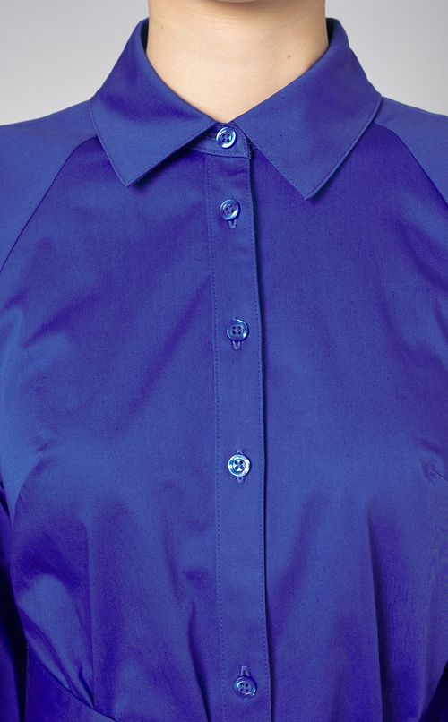 ライトポプリンギャザースリーブワンピース