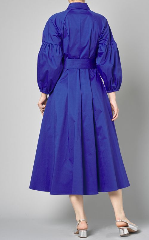 ライトポプリンギャザースリーブワンピース