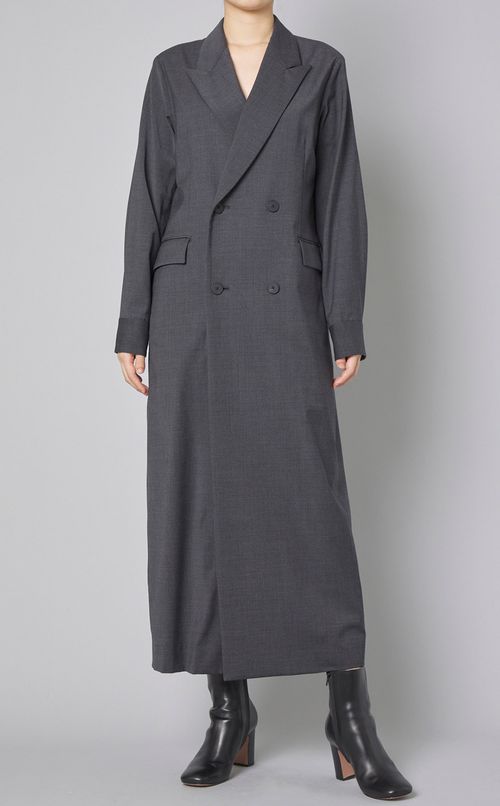 ダブルブレストロングワンピース
