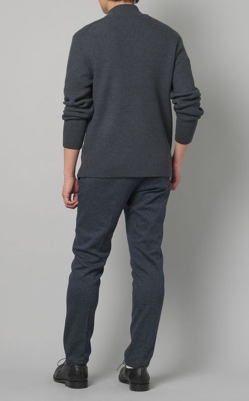 メリノジップアップリブカーディガン