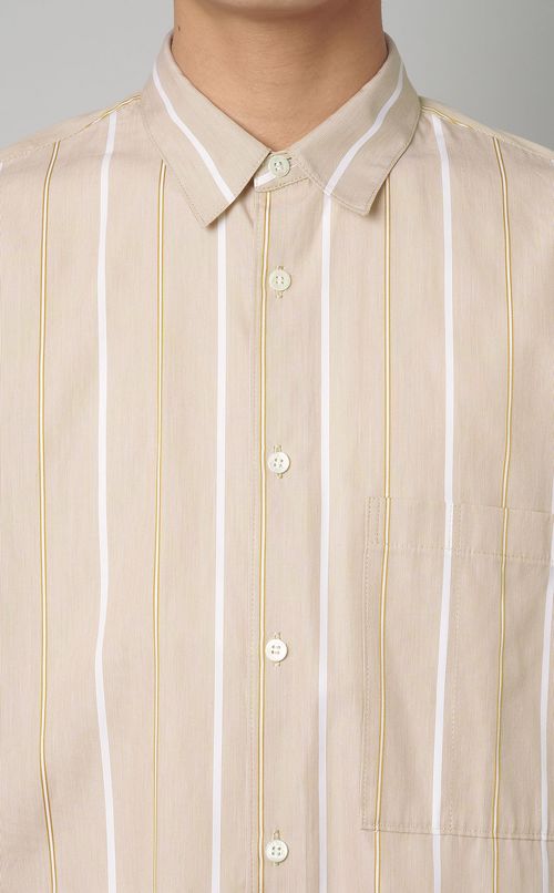 ドビーストライプワイドシャツ