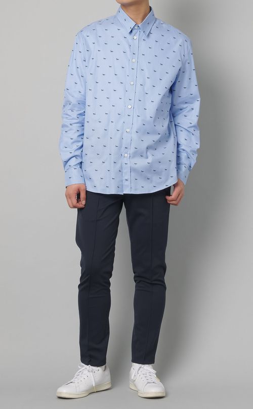 フォックスプリントカジュアルシャツ