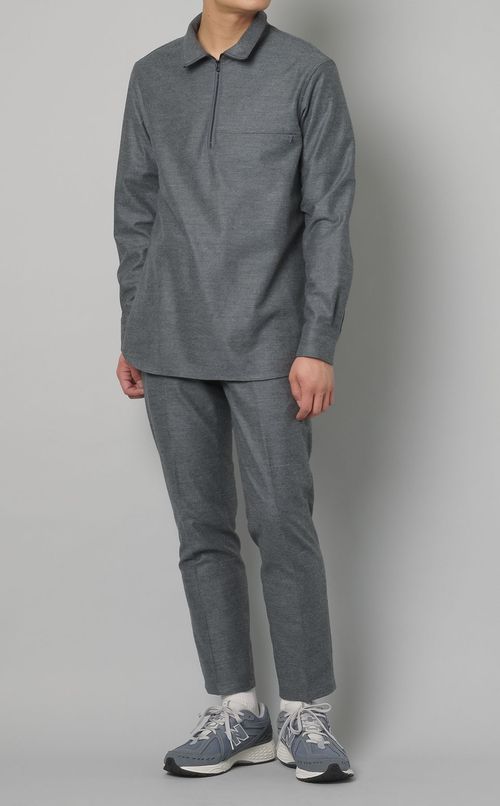マットバランサーハーフジップシャツ