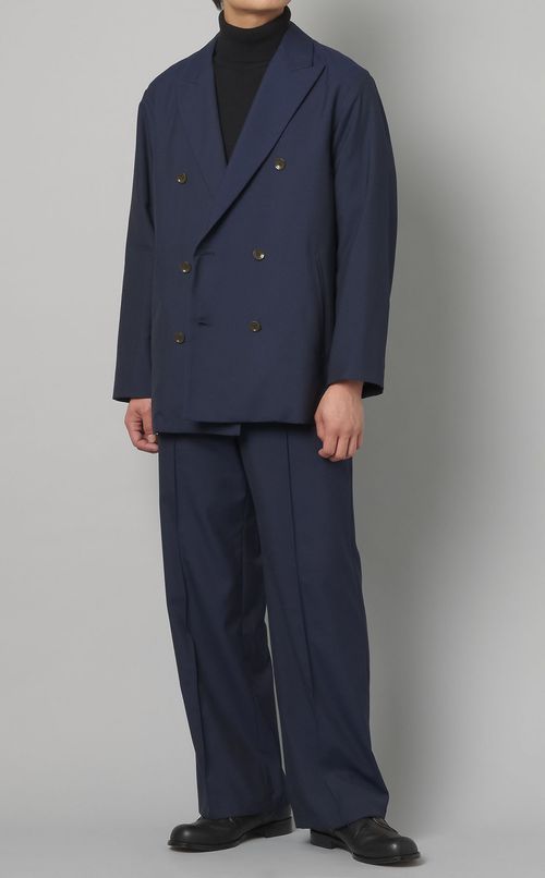 ウールトロピカルPコートジャケット