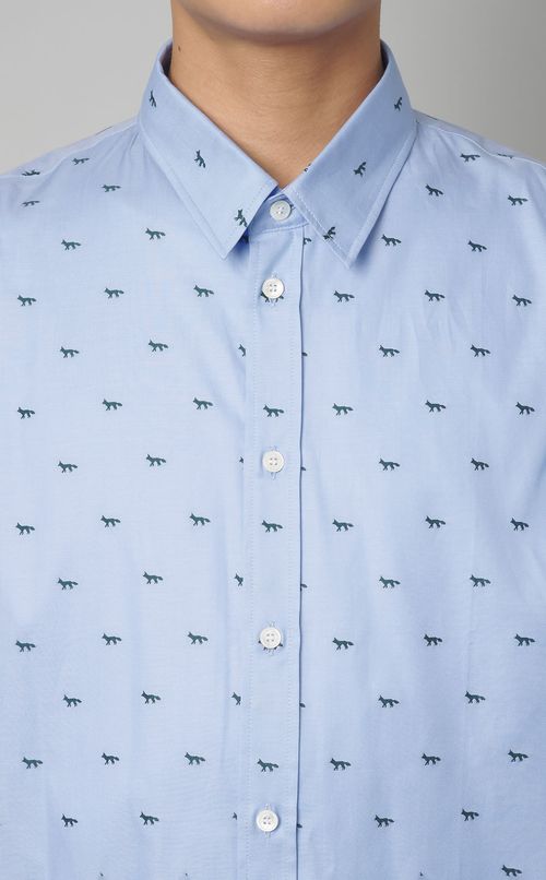 フォックスプリントカジュアルシャツ