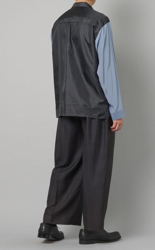 【reADdress】パッチワークオープンカラーシャツ