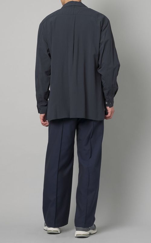 レーヨンポプリンスクエアヘムシャツ