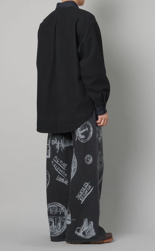 【reADdress】パッチワークレギュラーカラーシャツ