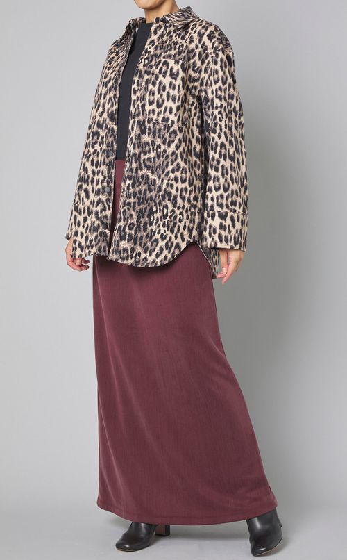 レオパードプリントコットンCPOブルゾン