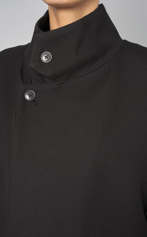 ツイルダブルフェイスハイネックジレ