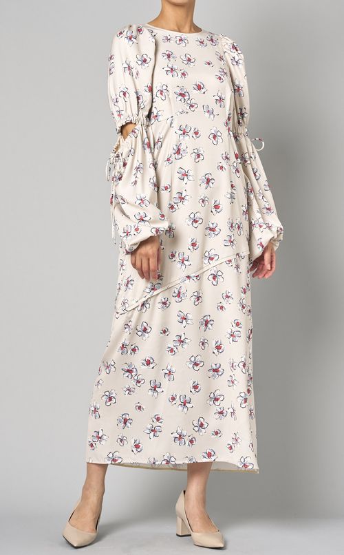 フラワープリントワンピース