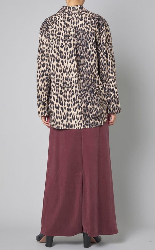 レオパードプリントコットンCPOブルゾン