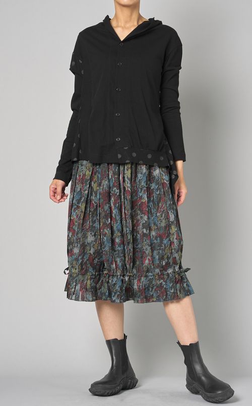 プリントジョーゼットプリーツスカート