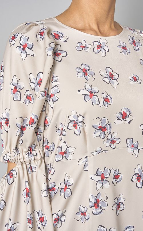 フラワープリントワンピース