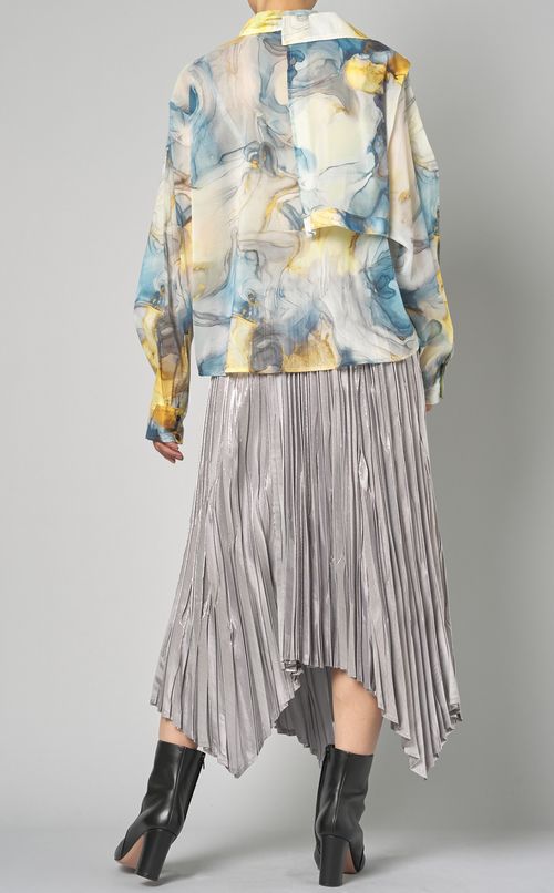 マーブルペイントデザインシャツ