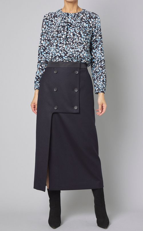 ウールサキソニーストレートスカート