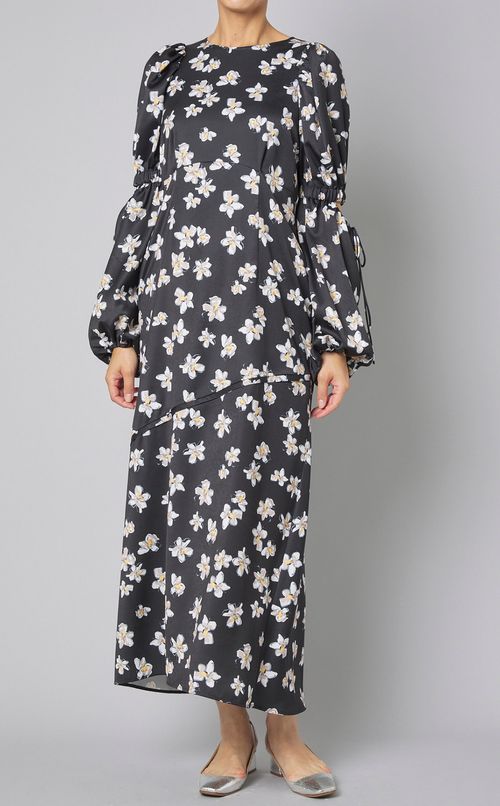 フラワープリントワンピース