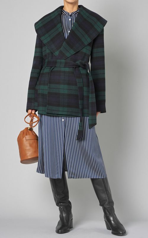 ラウンドカラーショートコート