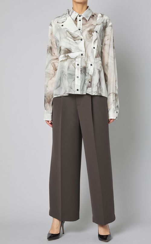 マーブルペイントデザインシャツ