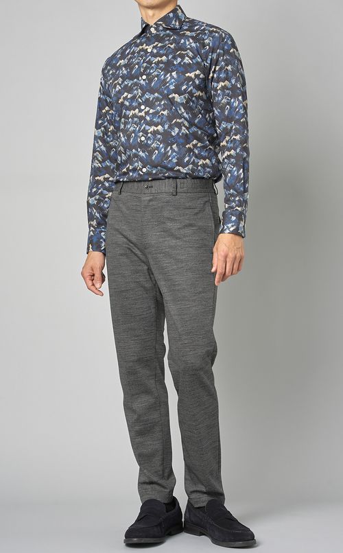 リバティプリントワイドカラーシャツ