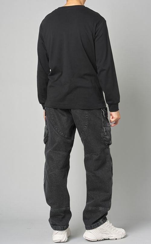 ウォッシュドデニムカーゴパンツ