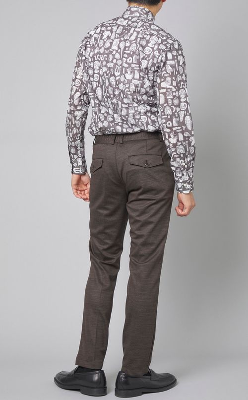 リバティプリントワイドカラーシャツ