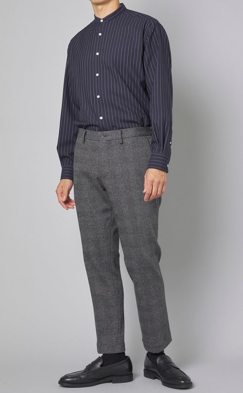 ウールバンドカラーシャツ