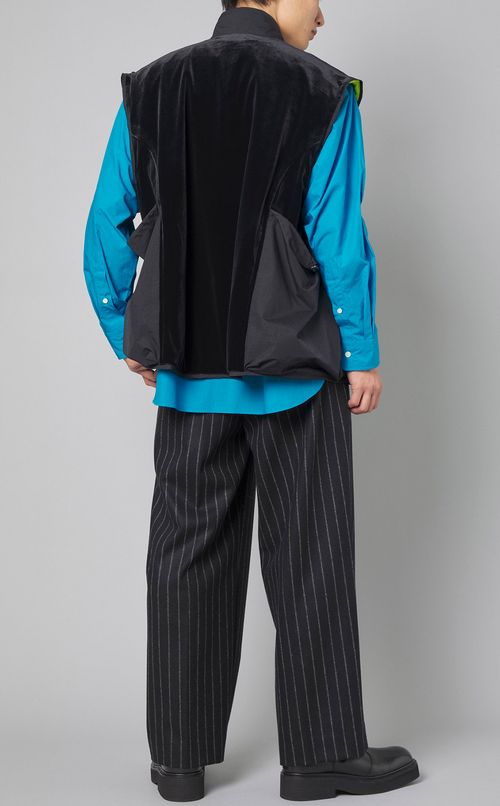 リバーシブルベロアベスト