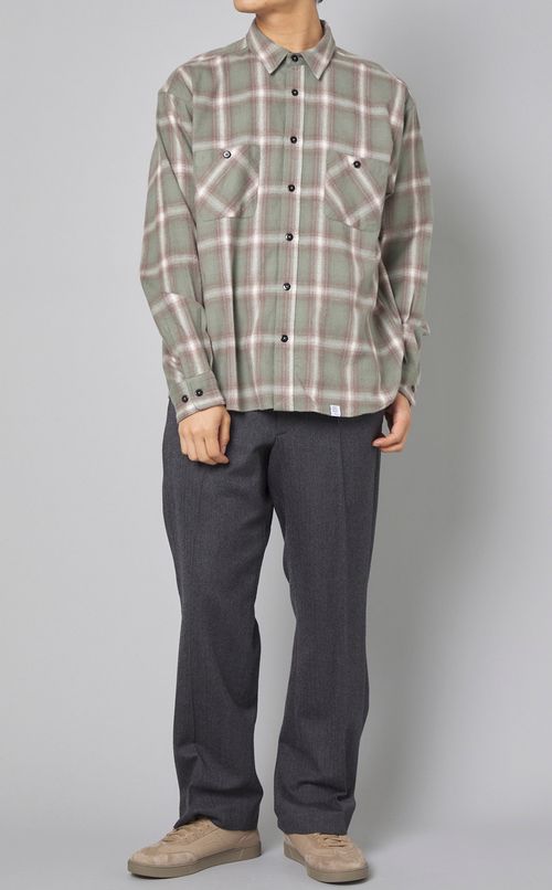 コットンオンブレチェックシャツ