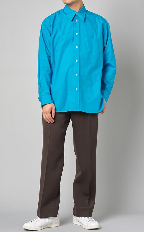 ウールフラットフロントトラウザーズ