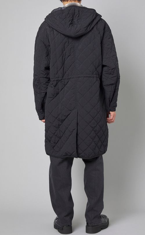 キルティングフーディコート