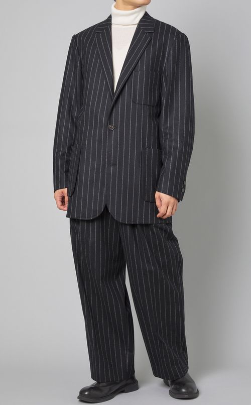 ストライプロングスックジャケット