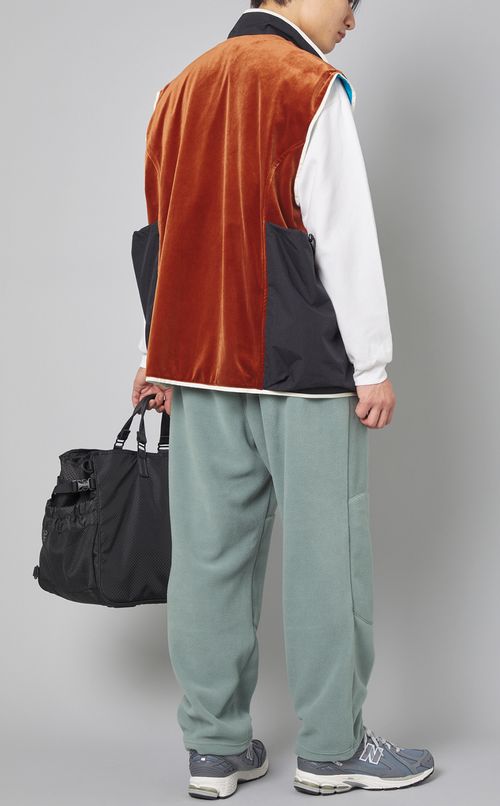 リバーシブルベロアベスト