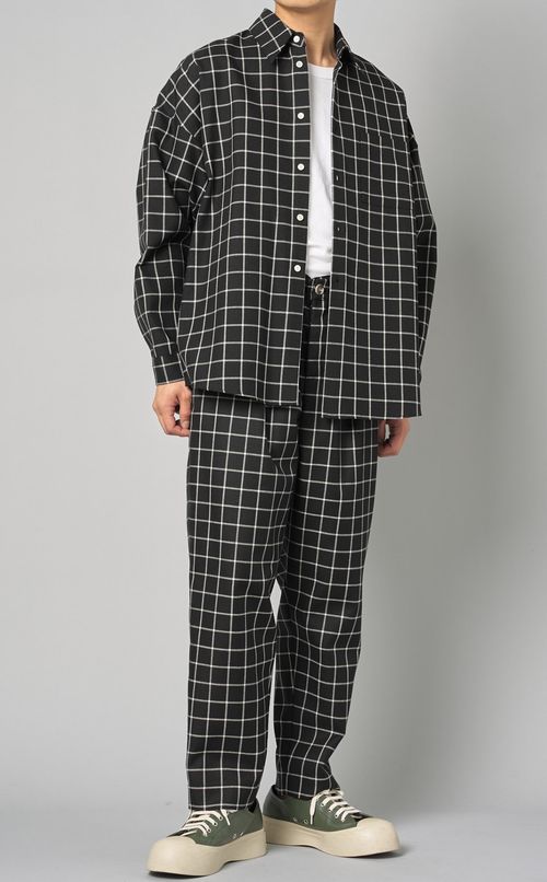 チェックウールシャツ