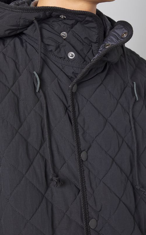 キルティングフーディコート