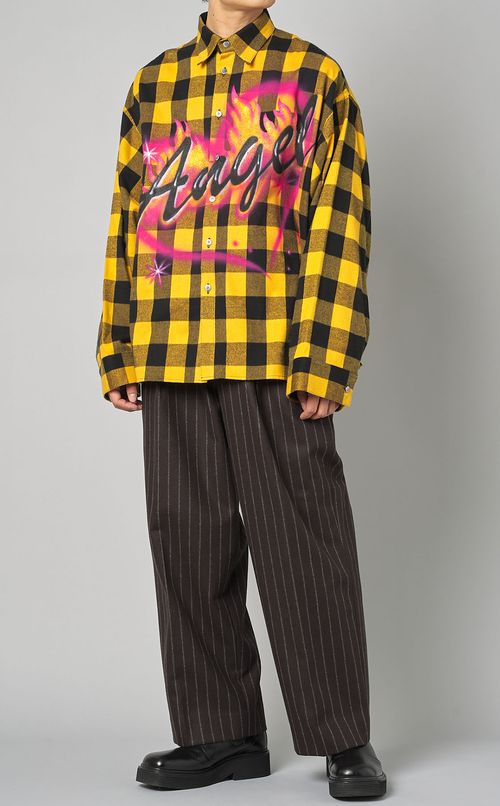 エアブラシチェックシャツ