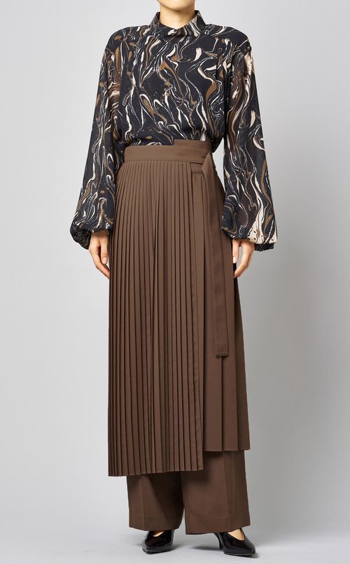 ２wayラップスカートレイヤードパンツ