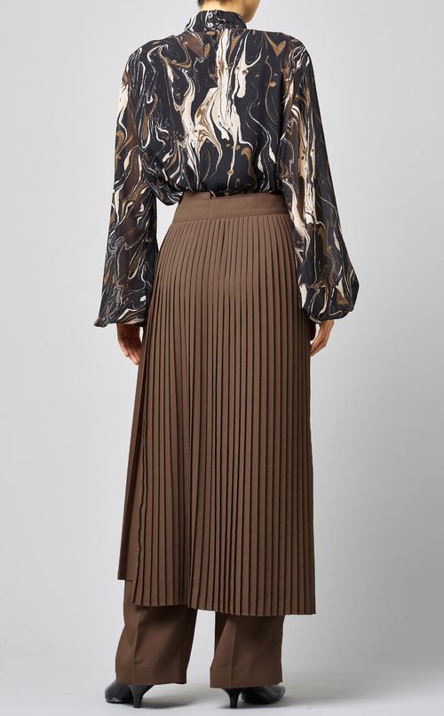 ２wayラップスカートレイヤードパンツ