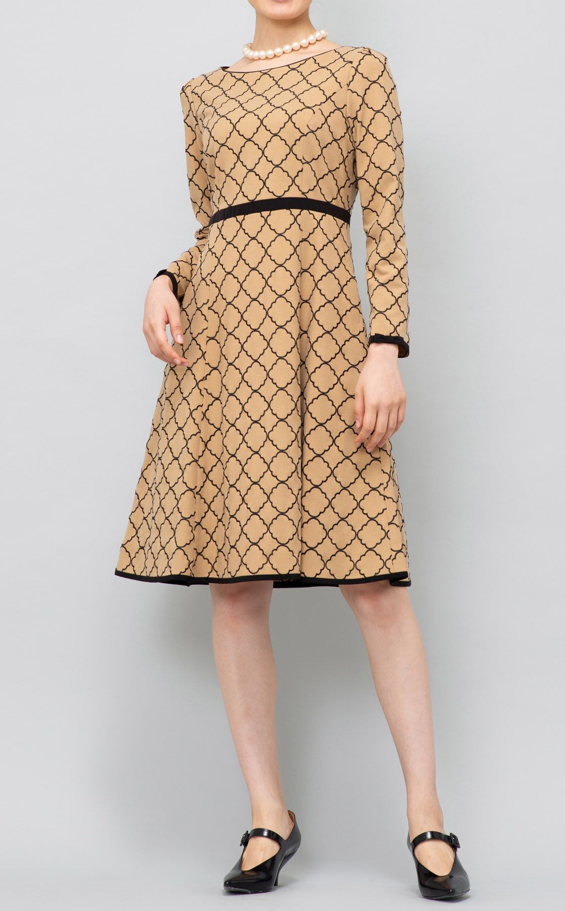 TOCCA｜刺繍ストレッチフレアワンピース