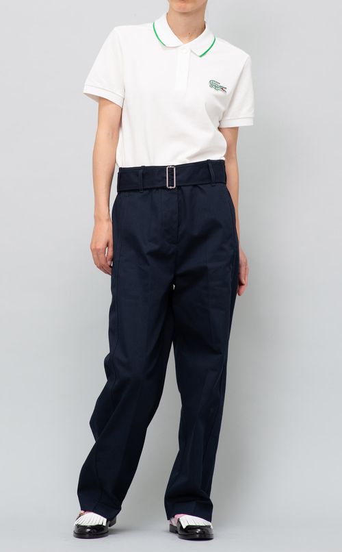 ベルト付コットンワイドパンツ