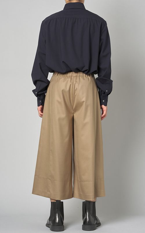 ウールクロップワイドパンツ