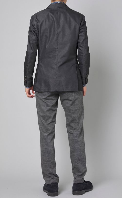 サテンシャンブレーテーラードジャケット