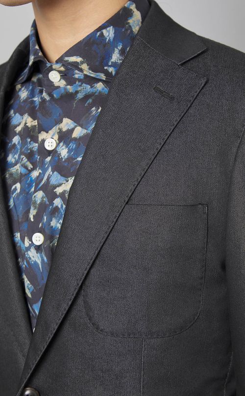 サテンシャンブレーテーラードジャケット