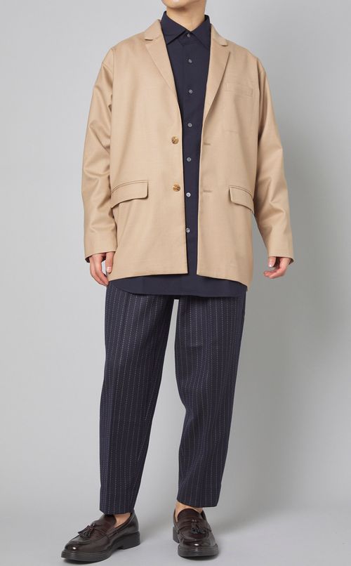 ウールストレッチシャツ