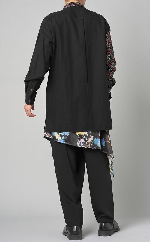 コットンウールエンブロイダリーシャツ