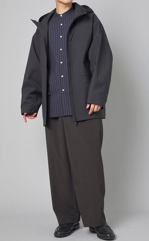 ウールバンドカラーシャツ