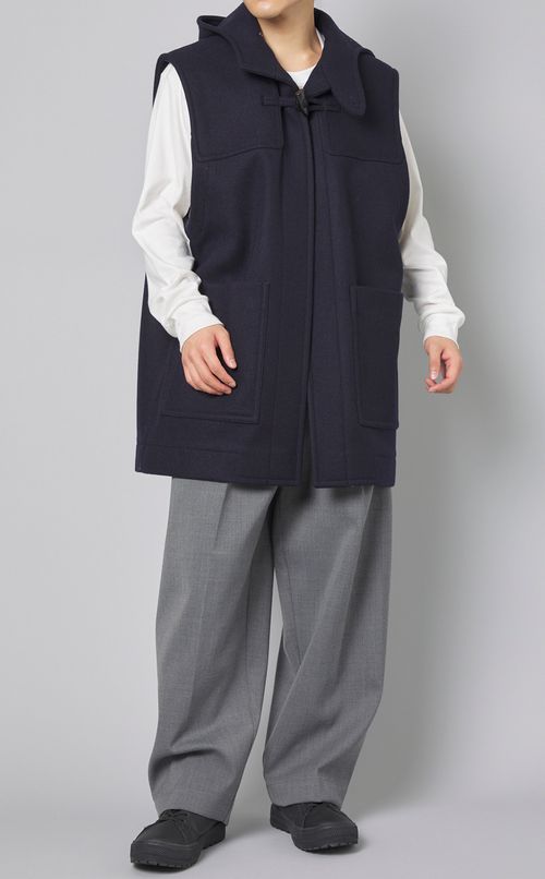 ウールカシミヤメルトンベスト