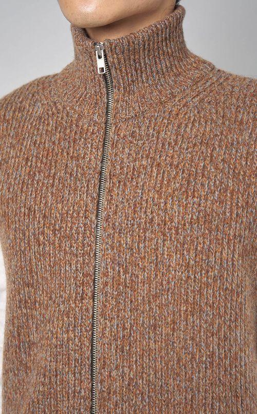 ジップアップニットベスト