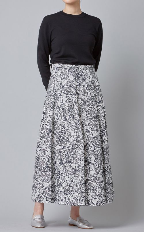 フラワープリントフレアスカート